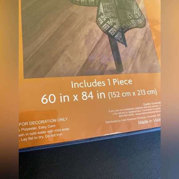 Holiday Home Halloween Lace Tablecloth Haunted House Design 60" X 84" - Picture 13 of 14